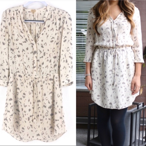 Babaton bennett dress sz xs in silk leopard